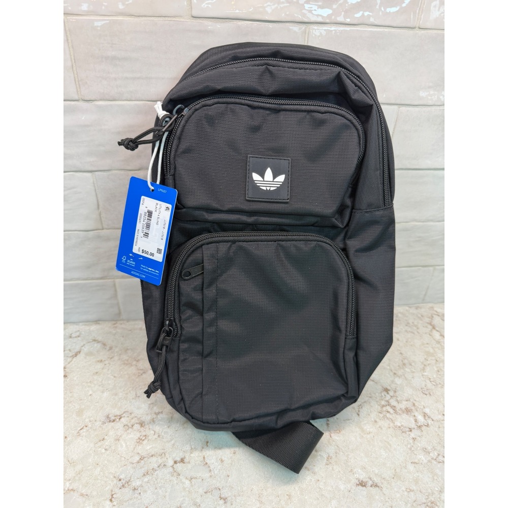 Adidas Originals Utility 4.0 Sling Bag Black Crossbody Backpack  NWT